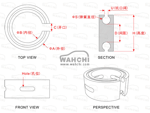 缓冲胶规格示意图